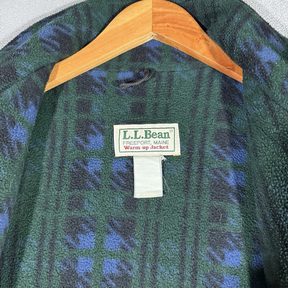Vintage 80s L.L. Bean Warm Up Bomber Jacket Blue Fleece Lined Mens Large XL - Picture 4 of 11